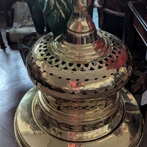 Brass Decorative Accent Urn - Gold Finish